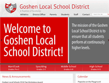 Tablet Screenshot of goshenlocalschools.org